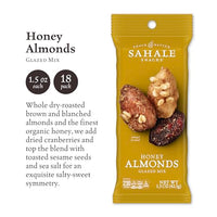 Thumbnail for Image 2 of Sahale Snacks Honey Almonds Glazed Mix, 1.5 oz Grab & Go Bags (18 Packs)
