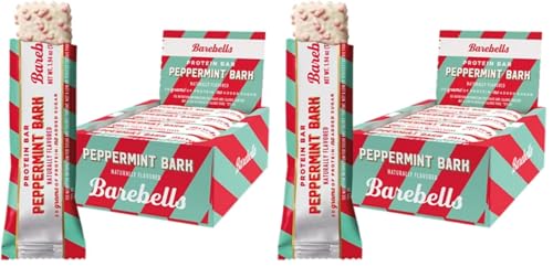 Image 1 of Default Title for the product BAREBELLS Barebells Protein Bars Peppermint Bark - 12 Count, 20g Protein, Creamy Vanilla Nougat with 1g Sugar, White Chocolate Coated Snack for Breakfast or Post-Workout (Pack of 2)