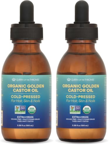 Image 4 of 3.38 Fl Oz (Pack of 2) for the product QUEEN OF THE THRONES Organic Golden Castor Oil