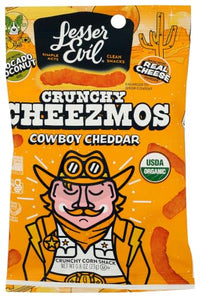 Thumbnail for Image 4 of Lesserevil Organic Cowboy Cheddar Cheezmos 10pk, 8 OZ