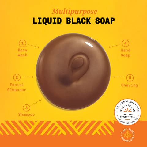 Image 4 of Alaffia Authentic African Black Soap, Unscented 2-Pack, 16 Oz Ea