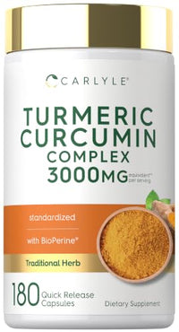 Thumbnail for Image 1 of Default Title for the product Carlyle Turmeric Curcumin Supplement | 180 Capsules