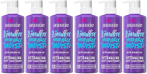 Image 1 of Default Title for the product Aussie 3 Minute Miracle Moist Deep Conditioner for Dry Hair, Avocado & Jojoba Oil, 16 Fl Oz Pack of 6