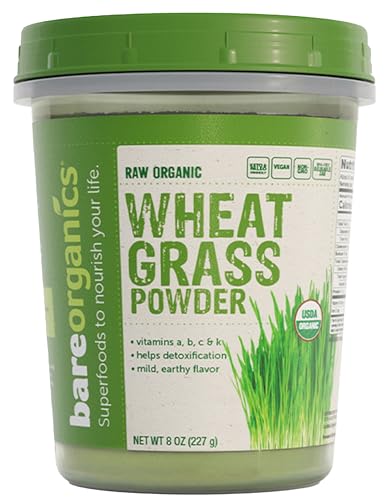 Image 1 of Default Title for the product BareOrganics Wheatgrass Powder - Organic Superfood, 8 Oz