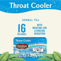 Thumbnail for Image 5 of Celestial Seasonings Throat Cooler Herbal Tea, Caffeine Free, 16 Tea Bags Box (Pack of 2)