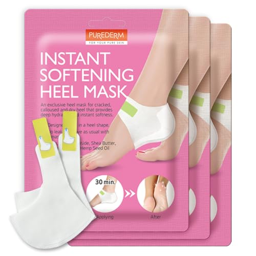 Image 5 of Softening Heel Mask 3 Pack for the product Purederm Exfoliating Foot Mask