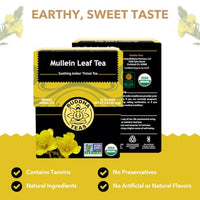 Thumbnail for Image 3 of Buddha Teas Organic Mullein Leaf Tea - Herbal Tea & Caffeine Free