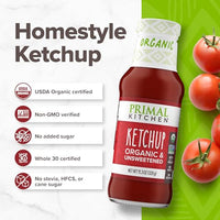 Thumbnail for Image 2 of Primal Kitchen Organic Ketchup Variety Pack, Original Unsweetened and Spicy, 11.3 Ounces, Pack of 2