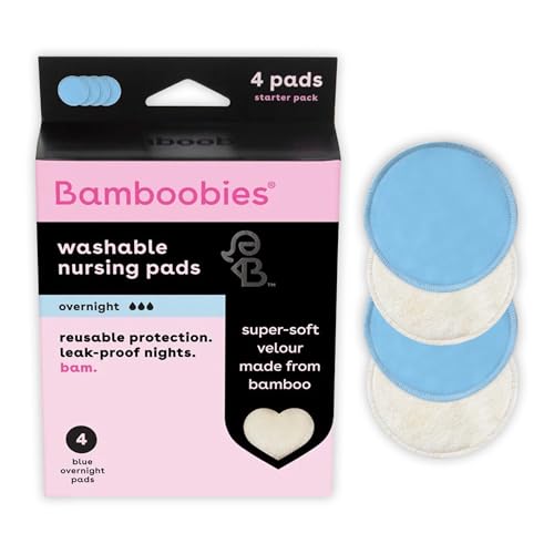 Image 1 of 4 Pads for the product Bamboobies Soft Reusable Overnight Nursing Pads for Breastfeeding, 4 Count