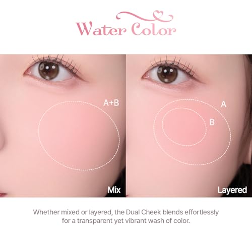 Image 4 of 2aN Gleaming Tension Cushion Foundation Pact + Dual Cheek Blusher Peachy Glow Makeup Set