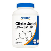 Thumbnail for Nutricost Citric Acid Capsules 1000 Mg 240 Count