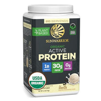 Thumbnail for Image 1 of Default Title for the product Sunwarrior Organic Plant Based Protein Powder, Vegan, Vanilla, 20 Servings