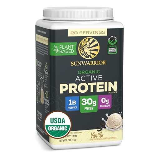 Image 1 of Default Title for the product Sunwarrior Organic Plant Based Protein Powder, Vegan, Vanilla, 20 Servings