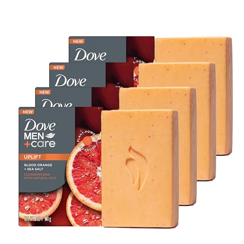 Image 1 of Default Title for the product DOVE MEN Cleansing Bar Soap Blood Orange + Sea Salt 4 Bars 5 oz