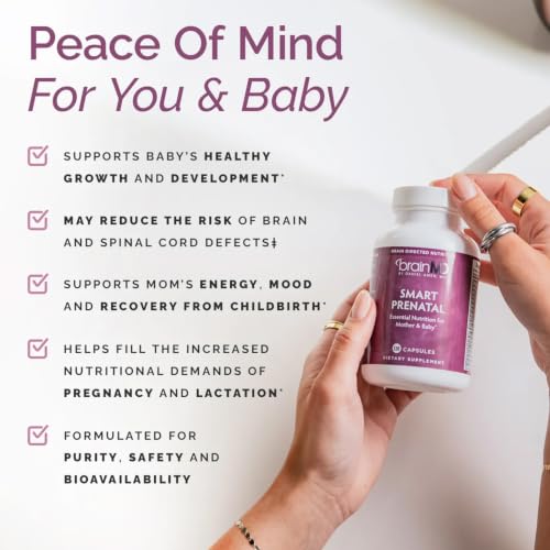 Image 2 of BrainMD Smart Prenatal Multivitamin, 120 Capsules, 30 Servings