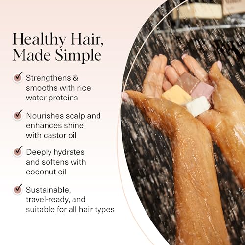Image 3 of Kitsch Shampoo and Conditioner Set - 4pc Sampler Bars for Hair Growth