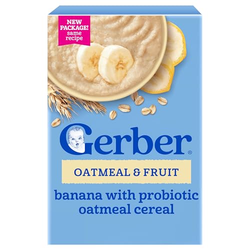 Image 1 of Default Title for the product Gerber Toddler Oatmeal Banana Probiotic Cereal, 8 Oz, 5 Pack