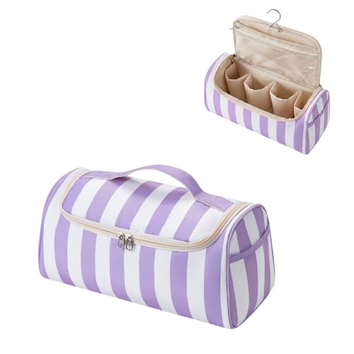 Image 1 of Default Title for the product RSRSLEII Striped Hair Tools Travel Bag with Compartments