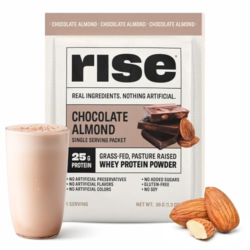 Image 1 of Default Title for the product Rise Grass-Fed Whey Protein Powder - Chocolate | 25g Protein (Single Serving, 1 Pack)