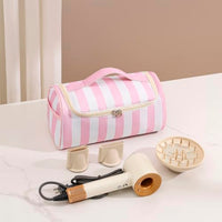 Thumbnail for Image 5 of RSRSLEII Striped Hair Tools Travel Bag with Compartments