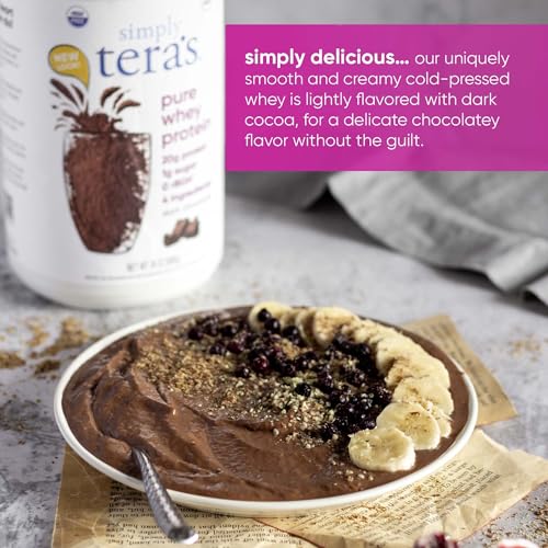 Image 4 of simply tera's Pure Whey Protein Powder, Dark Chocolate, Clean Label - 12 Oz