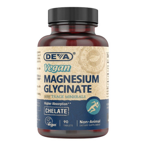 Deva Vegan Vitamins Vegan Magnesium Glycinate With Trace Minerals 90 Tablets