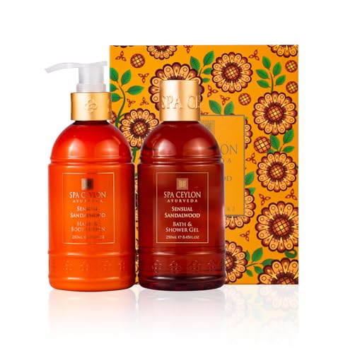 Image 1 of Default Title for the product SPA CEYLON Sensual Sandalwood Bath & Body Duo Set 250ml x 2