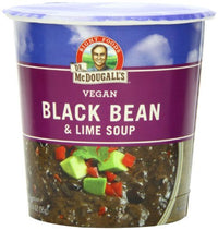 Thumbnail for Image 1 of Default Title for the product Dr. McDougall's Right Foods Vegan Black Bean & Lime Soup, 3.4-Ounce Cups, Pack of 6