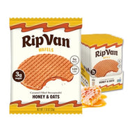 Thumbnail for Image 1 of Default Title for the product Rip Van Wafels Honey and Oats Stroopwafels, Healthy Snacks, Non-GMO, Keto Friendly, Low Sugar, 12 Pack
