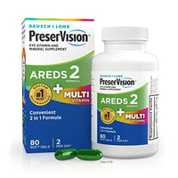 Thumbnail for Image 2 of 80 Count (Pack of 1) for the product PreserVision AREDS 2 + Multivitamin Eye Vitamins, 100 Softgels
