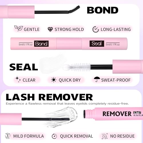 Image 5 of EYDEVRO Wispy Lash Clusters Kit Natural Eyelash Clusters Kit with Remover
