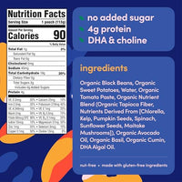 Thumbnail for Image 2 of Cerebelly Organic Baby Food Pouches Black Bean Sweet Potato Purees 4oz 6 Pack