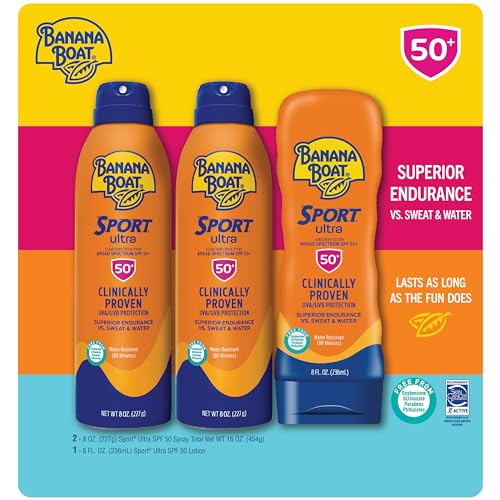 Image 2 of Banana Boat Sport SPF 50 Sunscreen Triple Pack, 8 oz each (Pack of 3)
