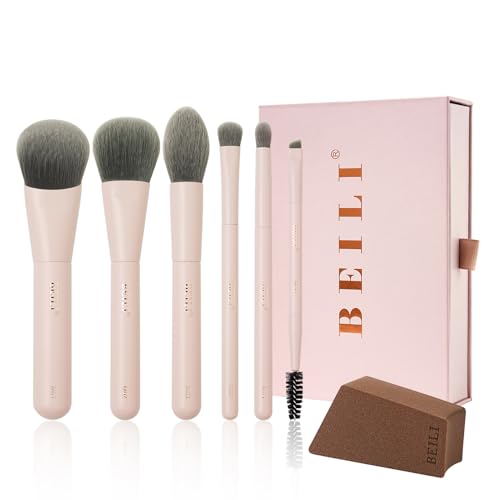 Image 3 of Pink for the product BEILI Mini Travel Makeup Brush Set