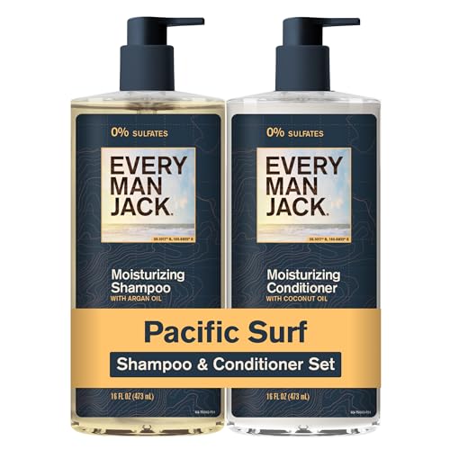 Image 1 of Default Title for the product Every Man Jack Shampoo & Conditioner Set for Men, Pacific Surf, 2pk