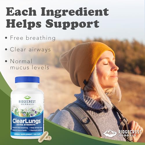Image 3 of RidgeCrest Herbals ClearLungs Extra Strength Lung Health Support 120 Ct