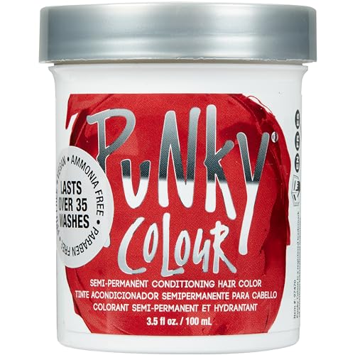 Image 15 of Vermillion Red / 3.5 Fl Oz (Pack of 1) for the product Punky Colour Semi Permanent Hair Color