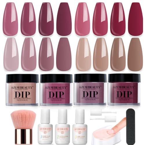 Image 14 of Purple Brown for the product AZUREBEAUTY Dip Powder Nail Kit
