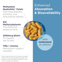 Thumbnail for Image 4 of Designs for Health Methylated Vitamin B Complex Supplement, 120 Capsules