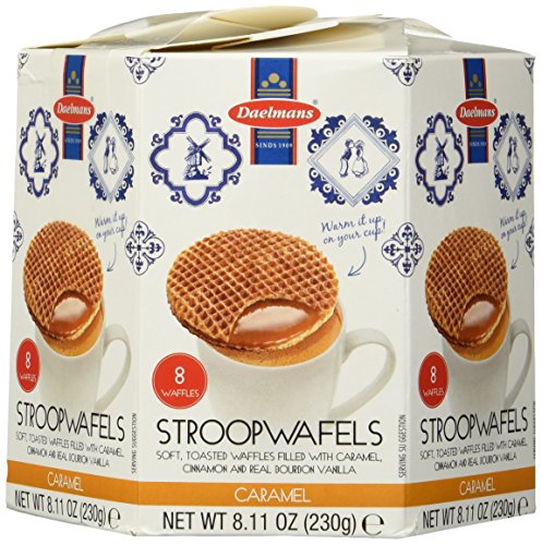 Image 1 of Default Title for the product Daelmans Caramel Stroopwafels, Soft Toasted Dutch Cookies - 8.11 Oz (1 Box)