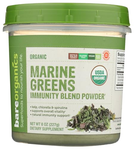Image 1 of Default Title for the product BareOrganics Marine Super Greens Powder – 8 oz