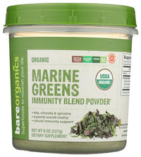 Thumbnail for Image 1 of Default Title for the product BareOrganics Marine Super Greens Powder – 8 oz