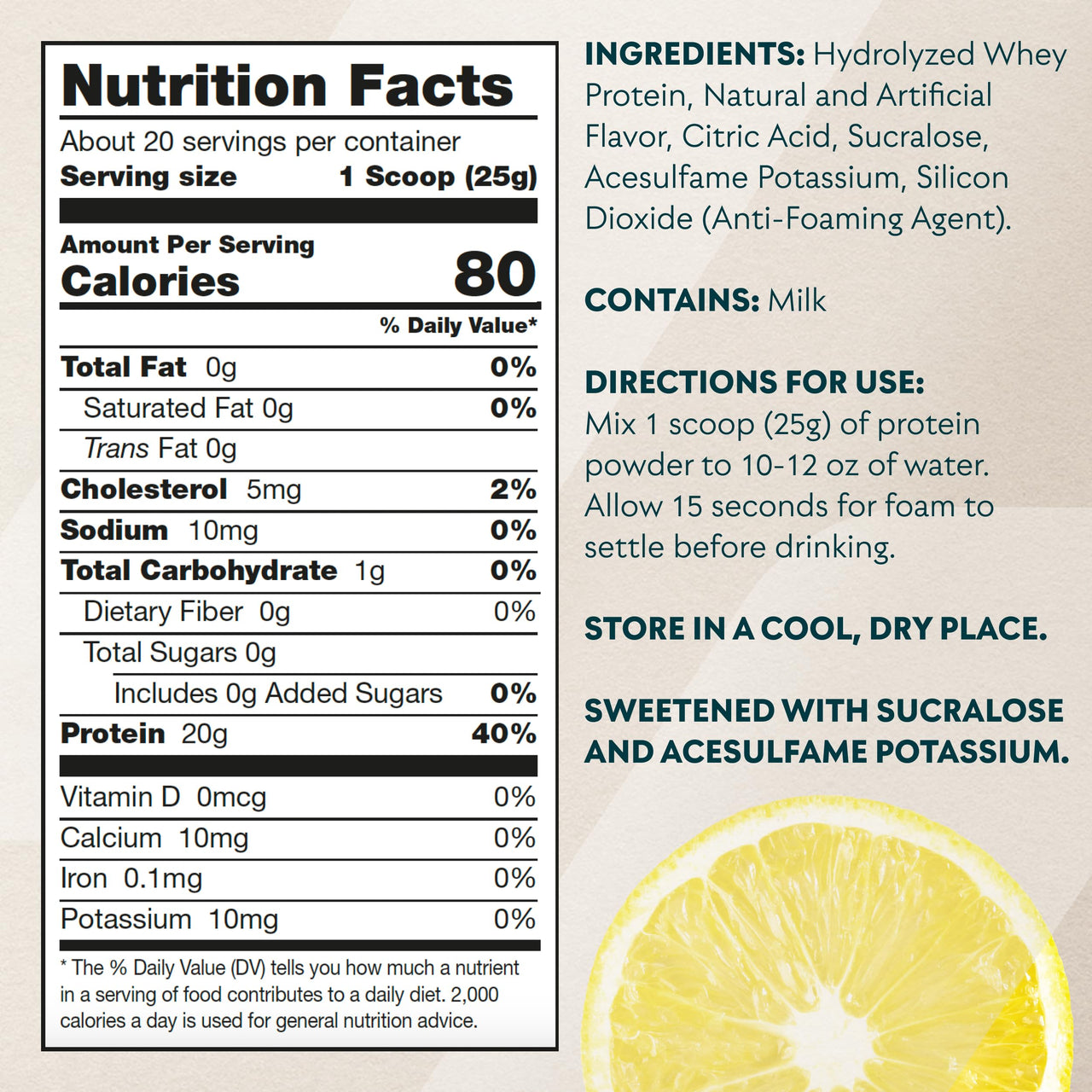 Myprotein Clear Whey Isolate Protein Powder, 1.1 Lb (20 Servings) Lemonade, 20g Protein per Serving, Naturally Flavored Drink Mix, Daily Protein Intake for Superior Performance