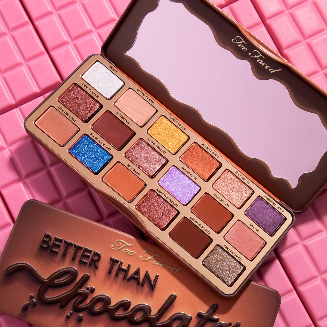 Too Faced Better Than Chocolate Eyeshadow Makeup Palette | High Pigment, Shimmer + Matte, 0.7 Ounce