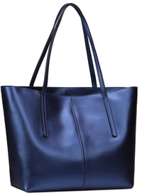 Thumbnail for Covelin Women's Handbag Genuine Leather Tote Shoulder Bags Soft Hot Blue