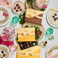 Thumbnail for Godiva Chocolatier Chocolate Gift Box for Birthday, Thank You, Anniversary, Congratulations Gift Basket Gold Ribbon Gourmet Candy Assortment with Praline, Caramel in Milk, White, Dark Chocolate, 19pc