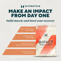 Thumbnail for Myprotein Impact Whey Protein Powder, 2.2 Lbs (30 Servings) Chocolate Milkshake, 22g Protein & 5g BCAA Per Serving, Protein Shake for Superior Performance, Muscle Strength & Recovery, Gluten Free