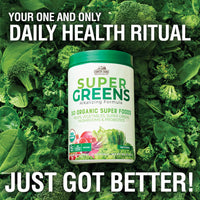 Thumbnail for Country Farms Organic Super Greens Natural Flavor, 50 Organic Super Foods, Packed with Fiber, USDA Organic Drink Mix, Fruits, Vegetables, Mushrooms & Probiotics, Supports Energy, 6g Fiber