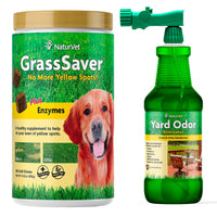 Thumbnail for NaturVet GrassSaver 240 Ct & Yard Odor Eliminator Plus 32oz Spray Bundle | Keep Grass Green, Rid Your Lawn of Yellow Patches Caused by Dog Urine | Eliminate Stool & Urine Odors from Lawn