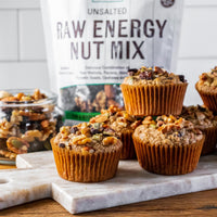 Thumbnail for NOW Foods, Raw Energy Nut Mix, Unsalted Mix of Raisins, Walnuts, Peacans, Almonds, Pumpkin Seeds and Cashews, Great-Tasting, Source of Iron, 16-Ounce (Packaging May Vary)